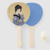 Éventail La jeune fille de Hirano Hakuho (Devant et derrière)