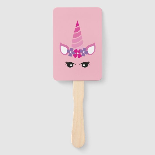 Éventail La licorne rose (Devant)