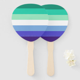 Éventail La palette de drapeau des hommes gays trans-inclus