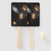 Éventail La quintette de Stephan : Une épave galaxie galact (Devant et derrière)