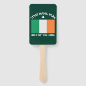 Éventail La Saint-Patrick Drapeau de l'Irlande Nom personna (Dos)