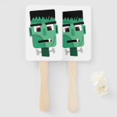 Éventail La tête du monstre Frankenstein (Devant et derrière)