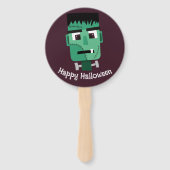 Éventail La tête du monstre Frankenstein (Dos)