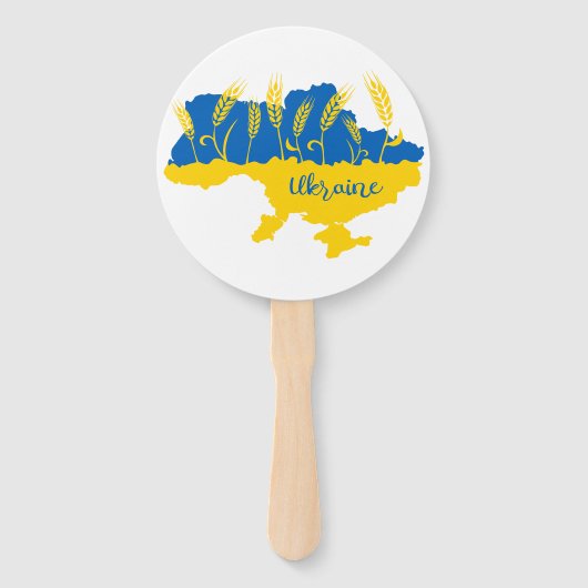 Éventail La typographie ukrainienne et l'oreille au blé sur (Dos)