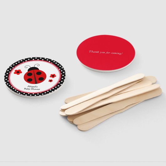 Éventail Ladybug Polka Merci (Non-assemblé)