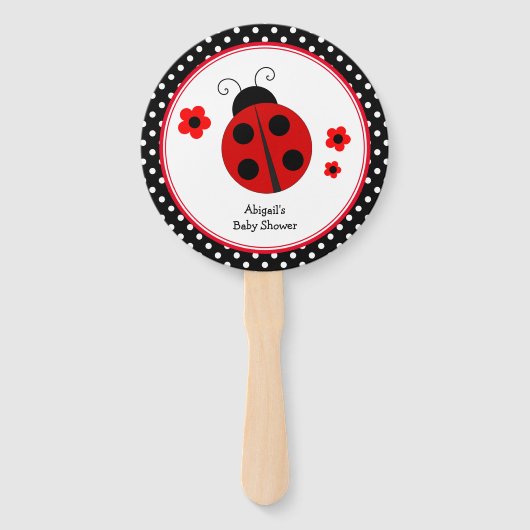 Éventail Ladybug Polka Merci (Devant)