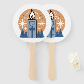 Éventail Laisser la foi briller : Thème hiver (Devant et derrière)