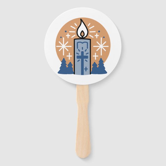 Éventail Laisser la foi briller : Thème hiver (Devant)
