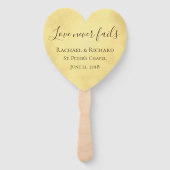 Éventail L'amour d'or n'échoue jamais Mariage (Devant)