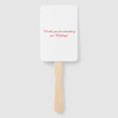 Éventail L'amour du coeur rouge n'échoue jamais (Dos)