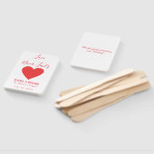 Éventail L'amour du coeur rouge n'échoue jamais (Non-assemblé)