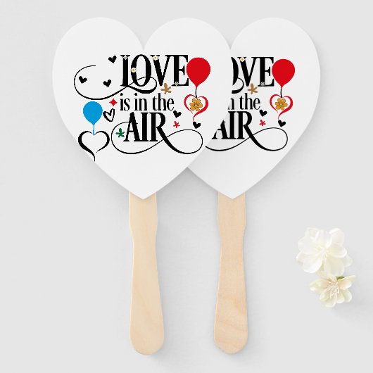Éventail L'Amour Est Dans L'Air (Devant et derrière)