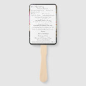 Éventail L'amour est dans le programme de mariage nuptial e (Devant)