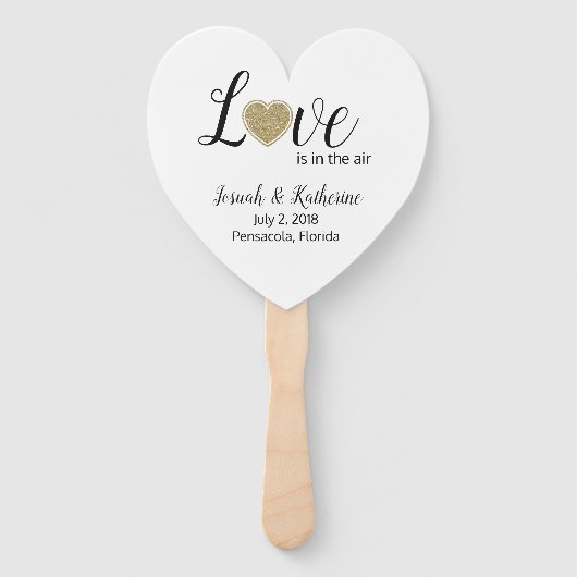 Éventail L'amour est dans le ventilateur du programme de ma (Devant)