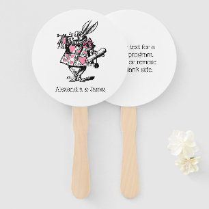 Éventail Lapin Blanc Trompettiste Alice Av Wonderland Rose
