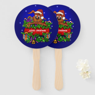 Éventail Lapin de Noël