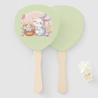 Éventail Lapin de printemps/Pâques mignon avec oeuf
