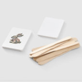 Éventail Lapin Drôle Crochet Patchwork Camo Lapin Heureux E (Non-assemblé)