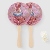 Éventail Lapin nommé Coccinelle (Devant et derrière)