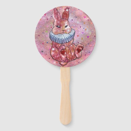 Éventail Lapin nommé Coccinelle (Devant)