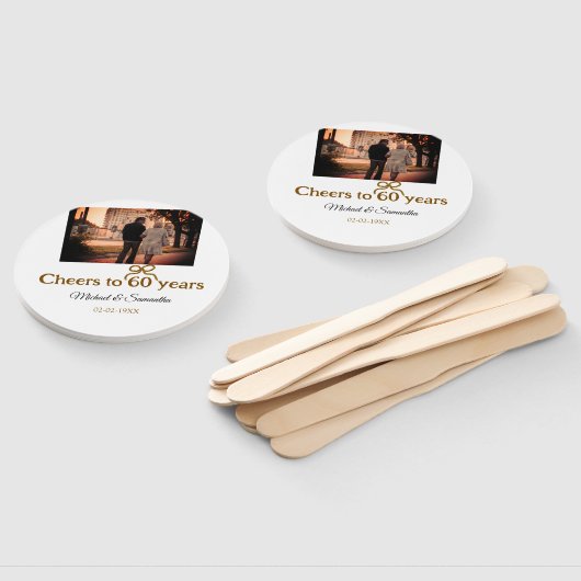 Éventail L'arc d'or applaudit à 60 ans de mariage (Non-assemblé)