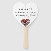 Éventail Las Vegas Mariage Coeur en forme de saké (Dos)