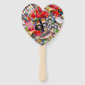 Éventail Las Vegas Mariage Coeur en forme de saké (Devant)