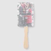 Éventail Lauren Monogram Photo Mariage élégant (Devant)