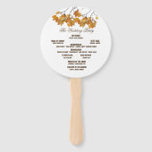 Éventail L'Automne Artistique Feuilles Programme de Mariage (Dos)