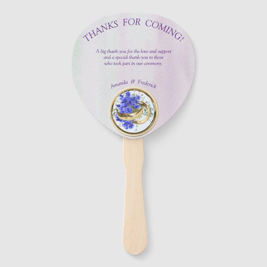 Éventail Lavande - Bouquets de fleurs violettes (Dos)