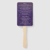 Éventail Lavande dans Love Mémoire Funeral Programme (Dos)