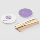 Éventail Lavande et Mariage floral argenté (Non-assemblé)