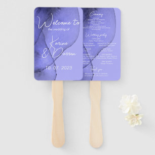 Éventail Lavande violette bleue