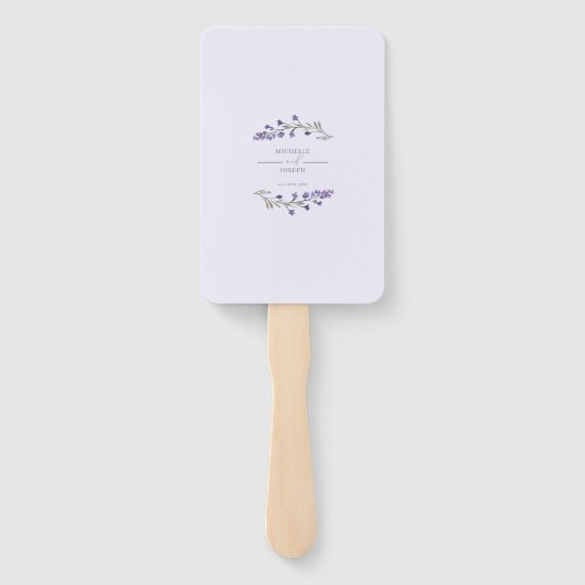 Éventail Lavender Bliss Élégant programme d'aquarelle (Dos)