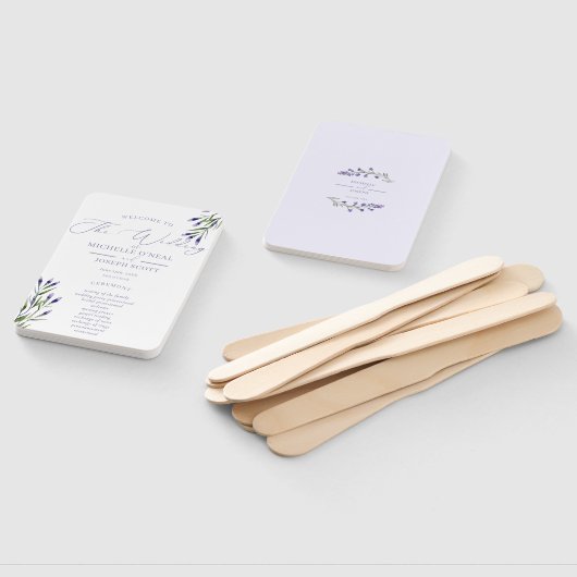 Éventail Lavender Bliss Élégant programme d'aquarelle (Non-assemblé)