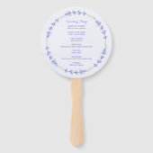 Éventail Lavender Wreath Floral Mariage programmes de cérém (Dos)