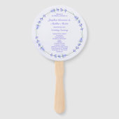 Éventail Lavender Wreath Floral Mariage programmes de cérém (Devant)