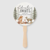 Éventail L'aventure Attend la Fête de Bébé en Forêt (Dos)