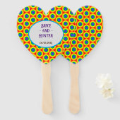 Éventail LBGTQA+ Design arc-en-ciel (Devant et derrière)