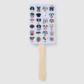 Éventail Le 4 Juillet Dog Visages (Dos)