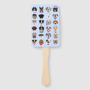 Éventail Le 4 Juillet Dog Visages