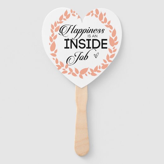 Éventail Le Bonheur Est Une Guerrière De Travail Intérieur (Devant)