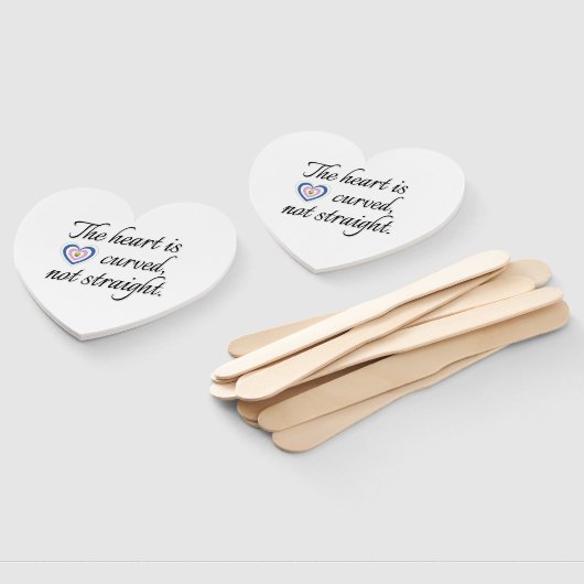 Éventail Le Coeur N'Est Pas Droit (Non-assemblé)