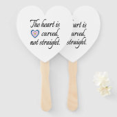 Éventail Le Coeur N'Est Pas Droit (Devant et derrière)