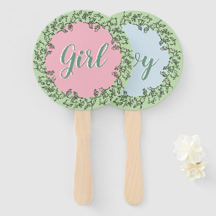 Éventail Le genre lunatique de vert bleu de rose de