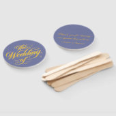 Éventail Le Mariage de l'élégance : Blueberry et Sunshine (Non-assemblé)