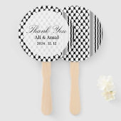 Éventail Le Palestinien Hatta Keffiyeh Mariage du Merci (Devant et derrière)