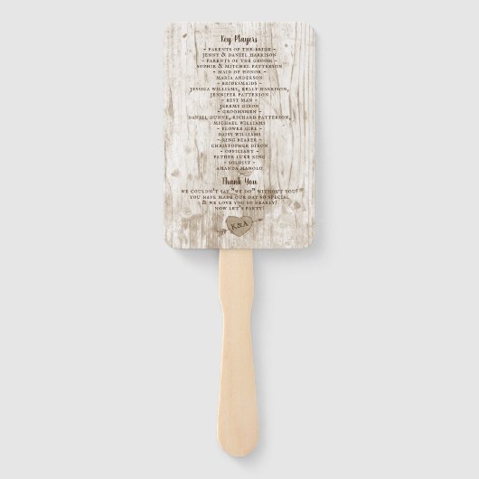 Éventail Le programme de collection de Mariages d'arbre car (Dos)