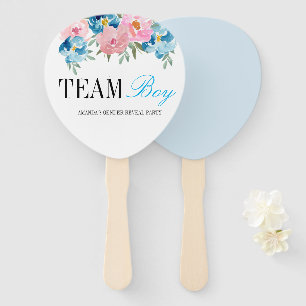 Éventail Le rose et le genre floral bleu indiquent le signe