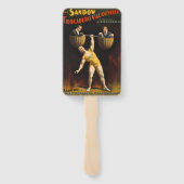 Éventail Le Sandow Eugen Sandow Vaudeville Weightlifter (Dos)